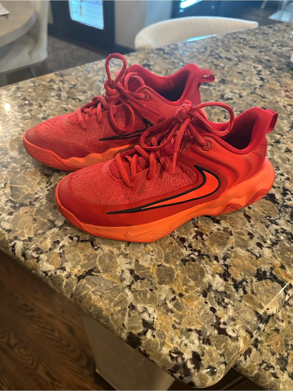 Nike Kids Red and Orange Gradient Sneakers